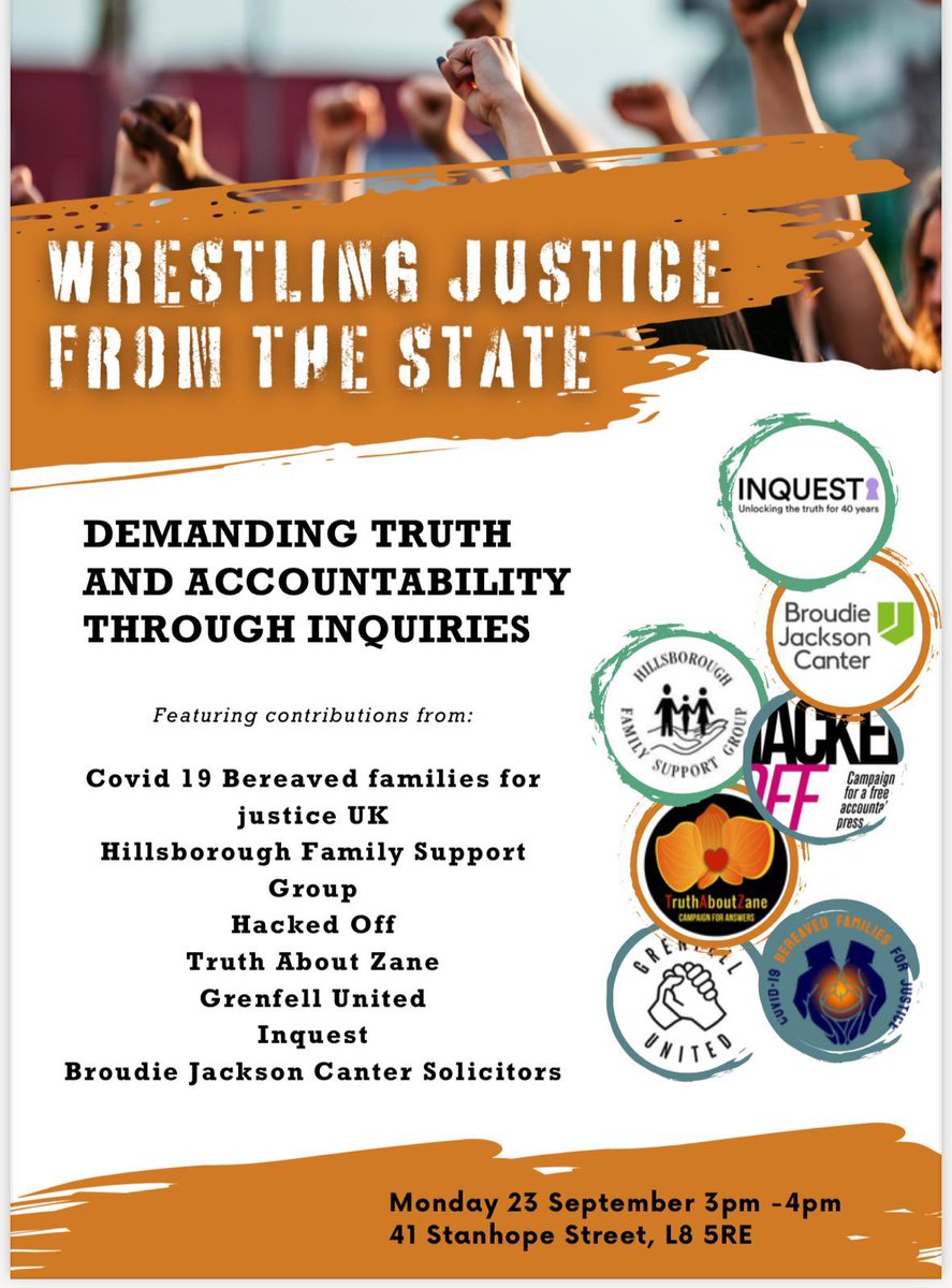 If you’re at the #LabourConference and want to learn how a group of victims from multiple campaign groups are working together to ensure public inquiry recommendations are followed through. We’d love to see you there. 👇