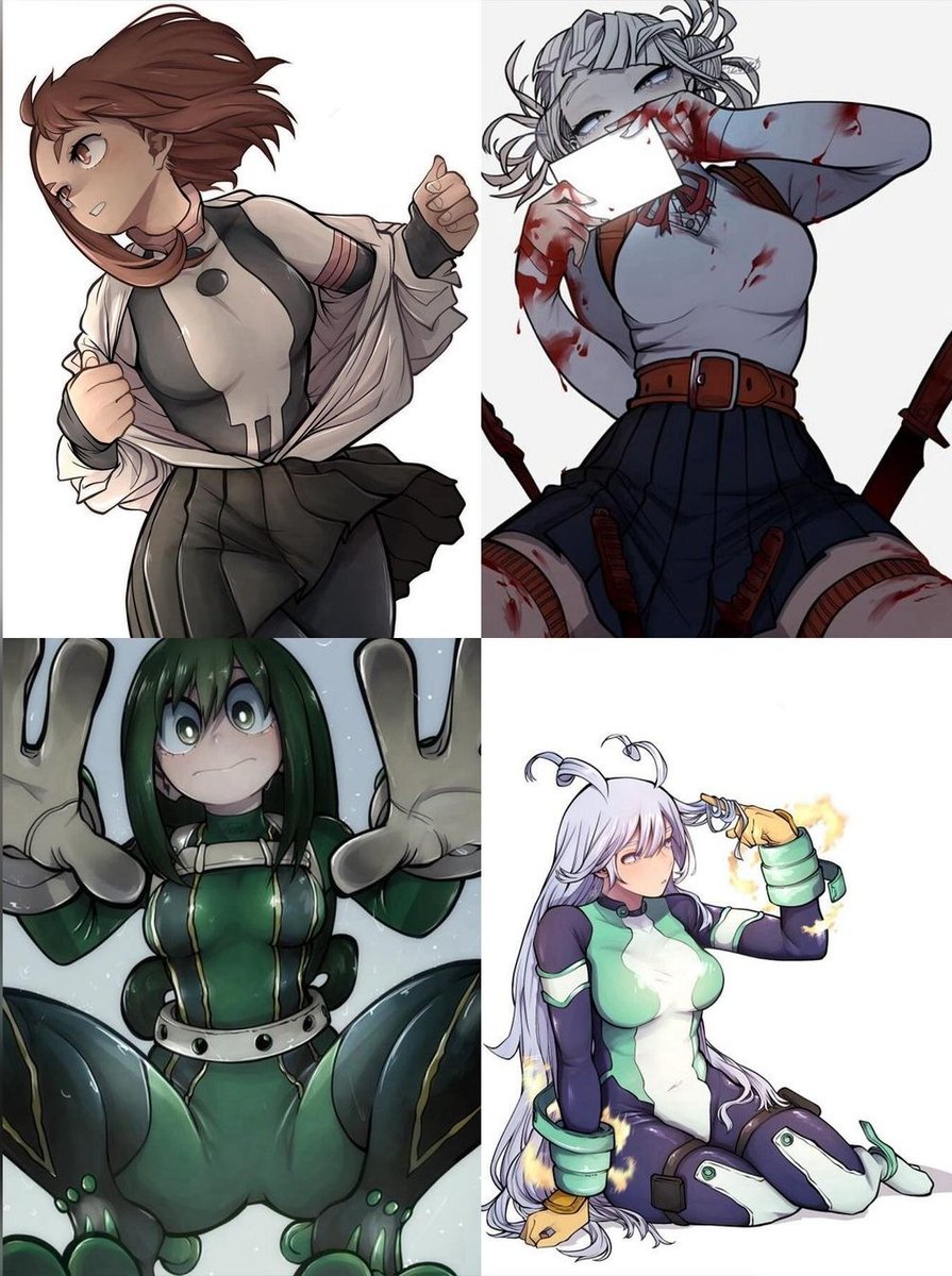 The Big 4 of My Hero Academia Girls