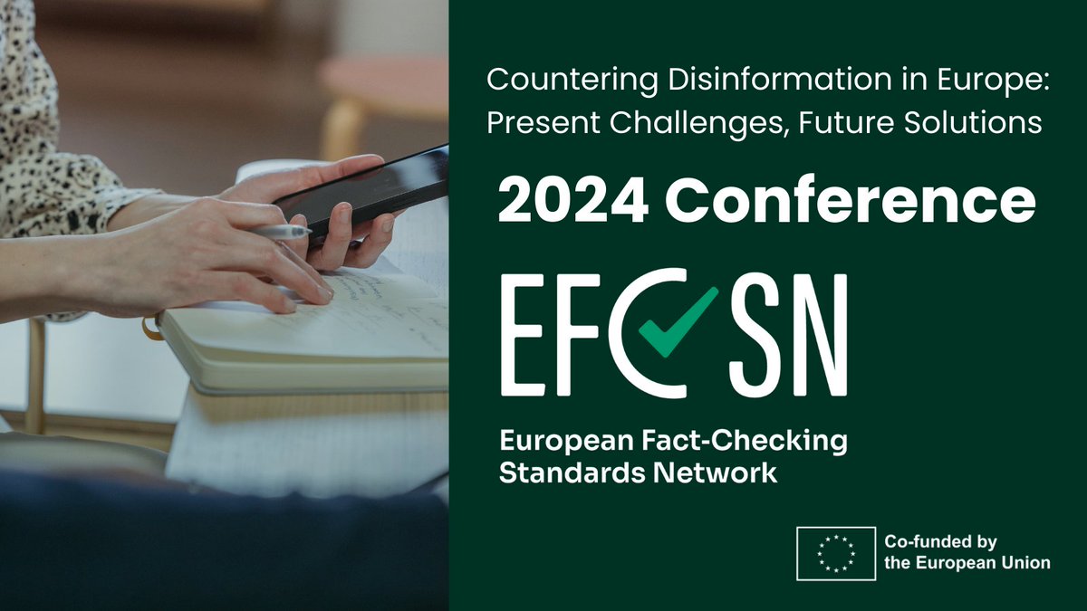 📢 Join us in Brussels on 29 Oct 2024 for the #EFCSNConference! 🚀
Come together with the fact-checking community + friends of fact-checkers to learn about the issues facing European fact-checkers and how our community is addressing them.
Register at efcsn.com/conference-2024