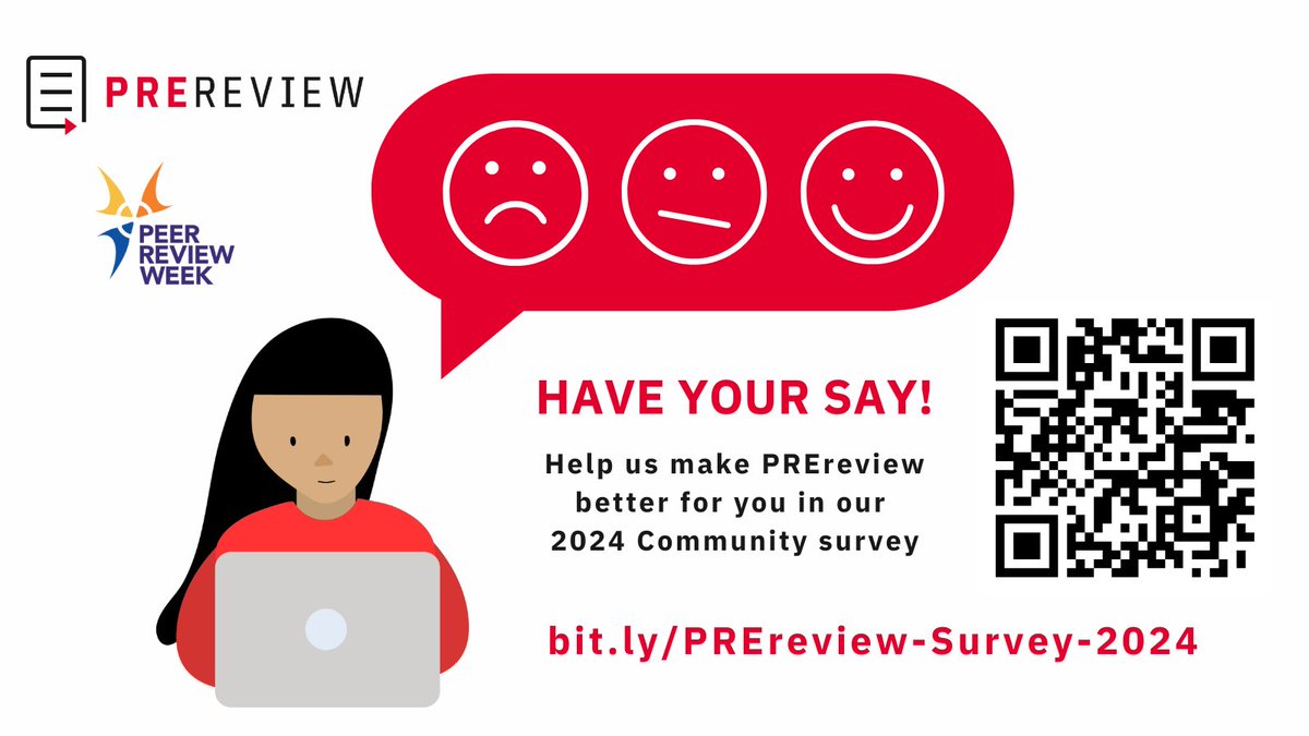 PREreview_'s tweet photo. 🌟We need your help to make PREreview better!🌟
Have your say in our short (<10 min) community survey &amp; share your experiences using PREreview as a valued member of our community. Your feedback is vital in shaping the future of our work. Thank you! https://t.co/WvnlRrhp0G https://t.co/F5G0d3AZsl
