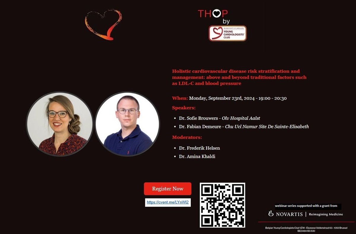 Belgian Young Cardiologists’ Club (@youngcardiobe) on Twitter photo Join us for the 3r THOP webinar by YCC.
Register here : web.cvent.com/event/7261d187…
<a href="/CVandenbriele/">Christophe Vandenbriele</a> @FrericHelsen <a href="/aminakhaldi2/">amina khaldi</a> <a href="/MintenLennert/">Lennert Minten</a> @fabiandemeure <a href="/sofiebrouwers/">sofie brouwers</a> Join us for the 3r THOP webinar by YCC.
Register here : web.cvent.com/event/7261d187…
<a href="/CVandenbriele/">Christophe Vandenbriele</a> @FrericHelsen <a href="/aminakhaldi2/">amina khaldi</a> <a href="/MintenLennert/">Lennert Minten</a> @fabiandemeure <a href="/sofiebrouwers/">sofie brouwers</a>