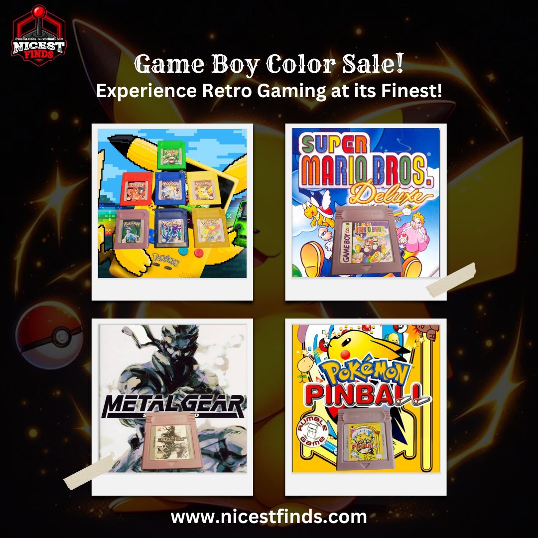 nicestfinds's tweet photo. Grab a piece of handheld history with our Game Boy Color sale! Classic games, vibrant nostalgia, and hours of fun await – perfect for collectors and retro gamers alike!
#nicestfinds #fungame #retro #reproduction #classic #gameboycolor #portablegames #videogames #adventure https://t.co/GzzbfkLDRB
