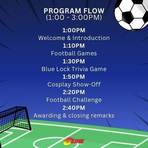 ⚽ Calling all Blue Lock fans! The ultimate test is about to begin! ⚽
Join us for Blue Lock: The Final Kick-off this September 28, 2024, at SM North Edsa! Witness the adrenaline-pumping action

📅 September 28, 2024 | 1:00PM