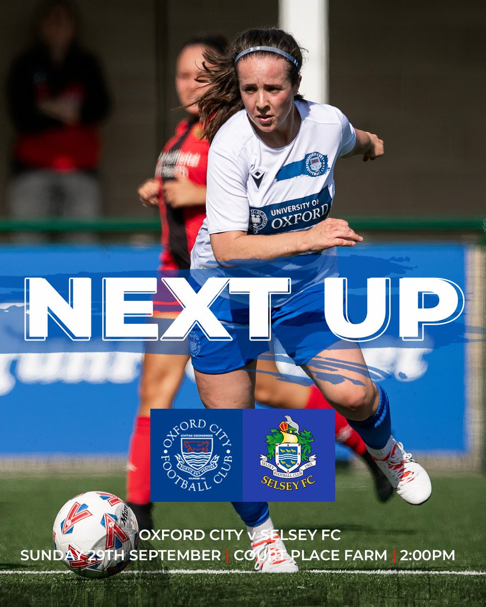 Oxford City FC (@oxcityfc) on Twitter photo ๐ Time to bounce back in the league.
๐ Join us on Sunday as we take on <a href="/selseywfc/">Selsey Women FC</a> in the <a href="/SthRgnWFL/">SRWFL</a>.
๐ Attendances have sky rocketed this season, and we're off to a great start. Let's keep the momentum going.
#OCFC | <a href="/Manorflooring/">Manor Flooring</a> ๐ Time to bounce back in the league.
๐ Join us on Sunday as we take on <a href="/selseywfc/">Selsey Women FC</a> in the <a href="/SthRgnWFL/">SRWFL</a>.
๐ Attendances have sky rocketed this season, and we're off to a great start. Let's keep the momentum going.
#OCFC | <a href="/Manorflooring/">Manor Flooring</a>