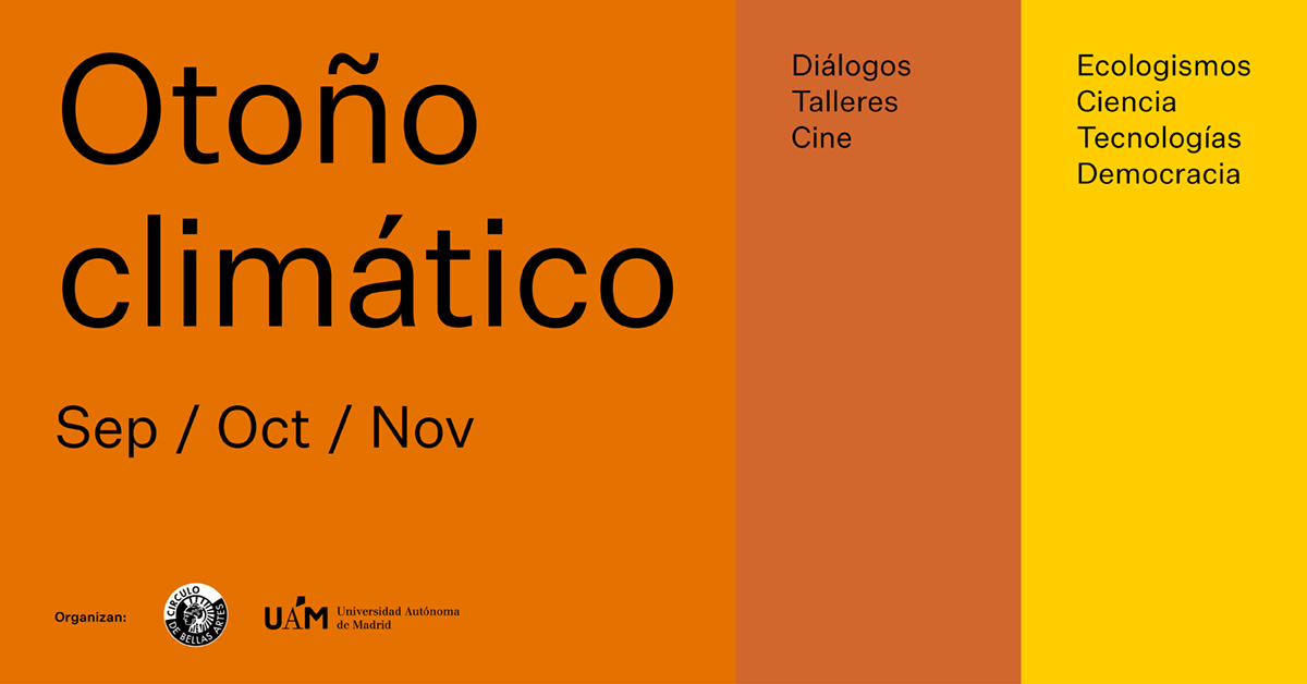 ¡Llega el #OtoñoClimático!

Mañana inauguramos uno de nuestros grandes programas dedicados a la #EmergenciaClimática con diálogos, talleres y proyecciones de cine de entrada libre.

Agenda semanal ↓