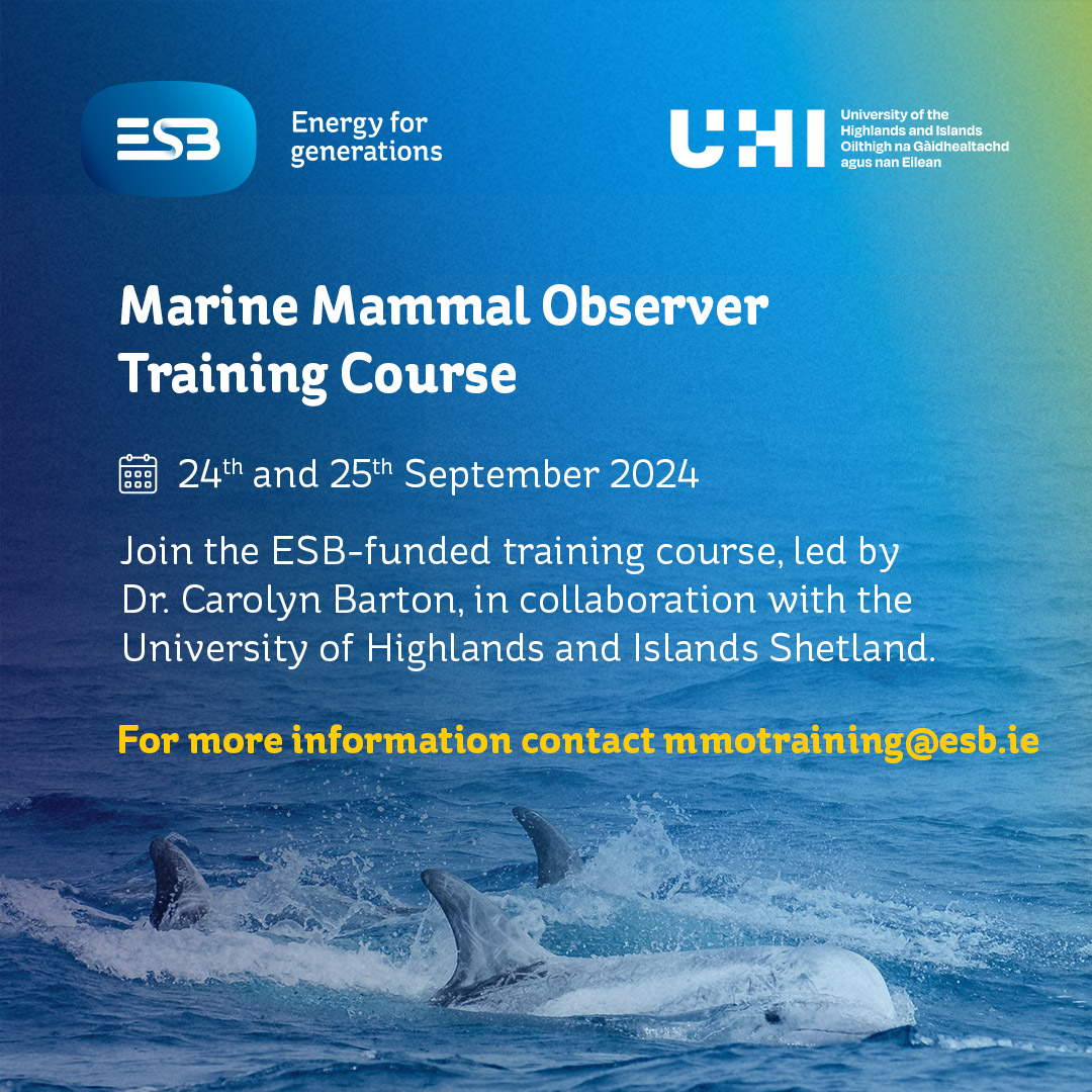 UHI Shetland (@uhishetland) on Twitter photo 🎉We are thrilled to announce that the ESB-funded Marine Mammal Observer Training, in collaboration with UHI Shetland has officially received endorsement from the United Nations Decade of Ocean Science for Sustainable Development! 🎉
<a href="/UNOceanDecade/">UN Ocean Decade</a> <a href="/ThinkUHI/">UHI</a> <a href="/ESBNetworks/">ESB Networks</a> 🎉We are thrilled to announce that the ESB-funded Marine Mammal Observer Training, in collaboration with UHI Shetland has officially received endorsement from the United Nations Decade of Ocean Science for Sustainable Development! 🎉
<a href="/UNOceanDecade/">UN Ocean Decade</a> <a href="/ThinkUHI/">UHI</a> <a href="/ESBNetworks/">ESB Networks</a>