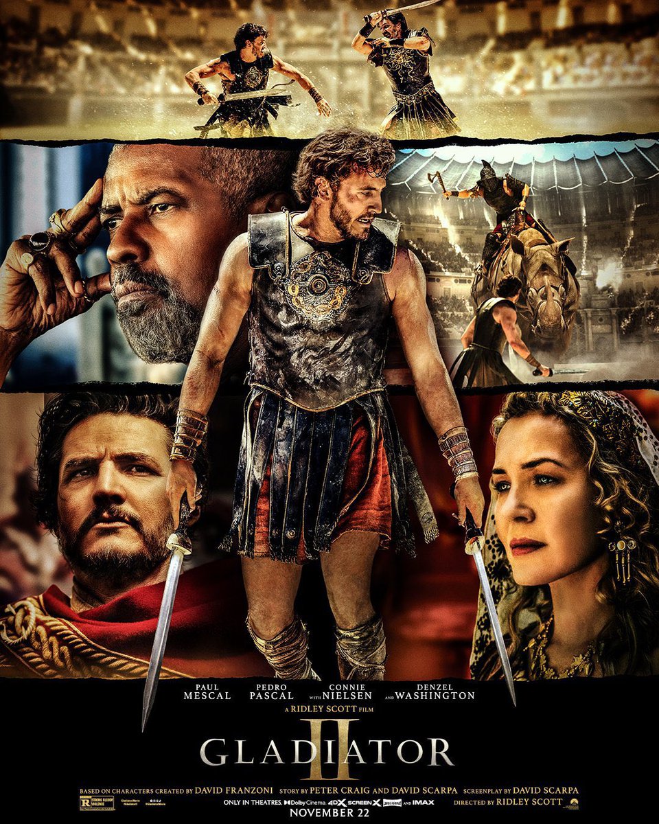FilmFocus00's tweet photo. New poster for ‘Gladiator II’ ⚔️ - in theaters November 22
-
-
-
#FilmFocus | #Gladiator2 https://t.co/lKo9o4MkEd