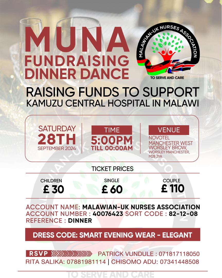 Malawian UK Nurses Association (@malawianuknurse) on Twitter photo Upcoming fundraising event in Manchester, we are rallying support to address the urgent need for medical equipment and the shortage of space at the KCH Malawi Medical Short Stay unit. Join us in making a meaningful impact. <a href="/chargladstone/">Charity Gladstone RN MBE. Matron Cardiac/Respirato</a> @S_Amani <a href="/CNOBME_SAG/">CNO CMidO_StrategyGrp</a> <a href="/AZNUK1/">AZNUK</a> Upcoming fundraising event in Manchester, we are rallying support to address the urgent need for medical equipment and the shortage of space at the KCH Malawi Medical Short Stay unit. Join us in making a meaningful impact. <a href="/chargladstone/">Charity Gladstone RN MBE. Matron Cardiac/Respirato</a> @S_Amani <a href="/CNOBME_SAG/">CNO CMidO_StrategyGrp</a> <a href="/AZNUK1/">AZNUK</a>