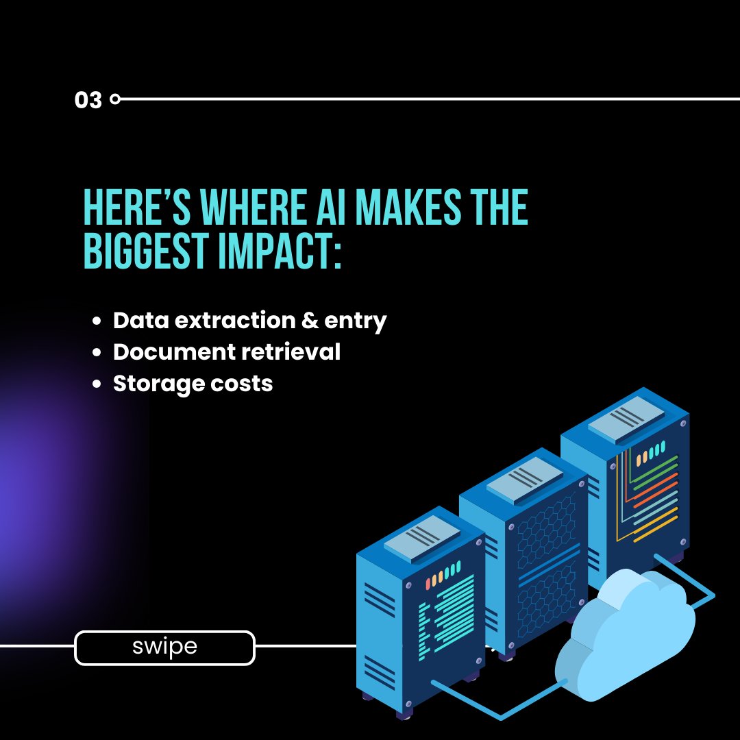 DocketryAi's tweet image. AI Mondays with Docketry!
From automated data entry to instant document retrieval, AI is transforming how businesses manage their paperwork.
Is your business ready to make the switch? Schedule a call with us!

#AIDocumentManagement #CostCutting #Automation #Efficiency #Docketry