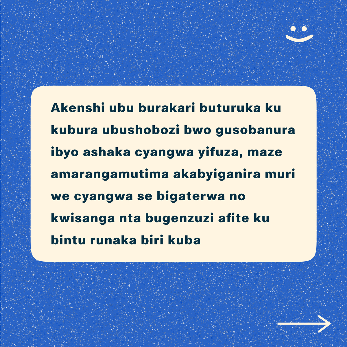 parentudeapp's tweet photo. Dore zimwe mu ngamba zagufasha guhangana no kwivumbura
Gutuza: Akenshi abana bigira ku bakuru uko bitwara mu marangamutima. Gutuza kwawe byo ubwabyo ni icyitegererezo uba uri kumwereka. Bifasha mu koroshya ikibazo.
>>>> https://t.co/y7gkWHQgZJ