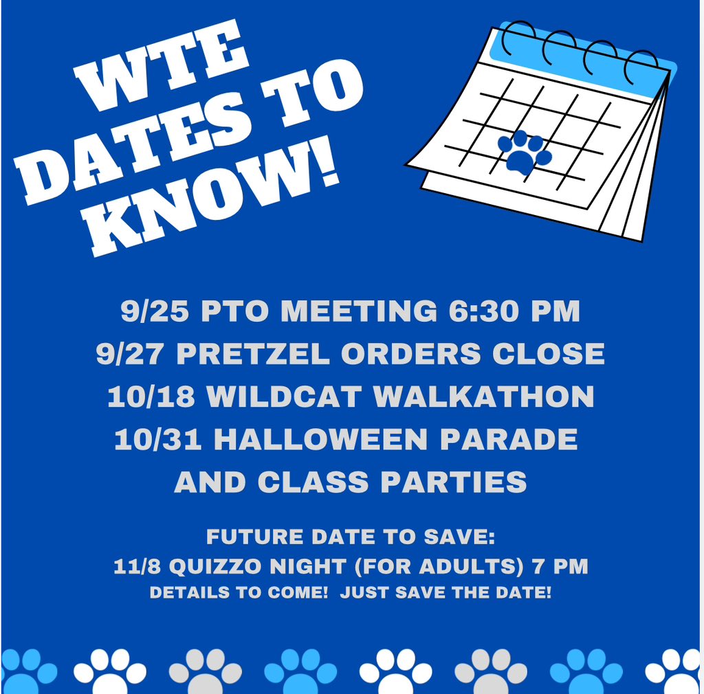 🐾 PTO meeting on Wednesday in the WTE library! See you there! 🐾