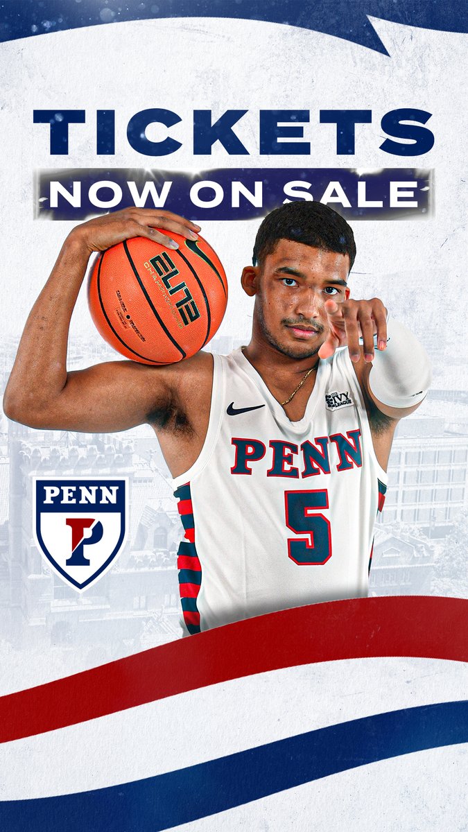 Single game tickets for the 24-25 Men's Basketball season are now on sale!  Tickets start at just $15 for adults and $10 for youth. Our home opener is against UMES on Nov 7 followed by compelling matchups against St. Joesph's and Princeton. 

🎟️pennathletics.evenue.net/events/MBH