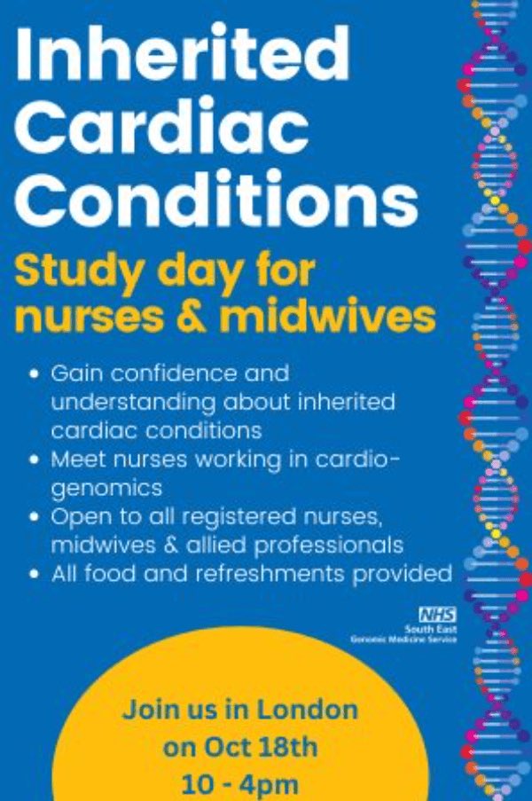 2tbueser's tweet photo. Want to know more about #cardiogen? 🫀🧬
We have the perfect study day for you! Open to all #nurses #midwives & #AHPs
Register for free 👉https://t.co/8w6CFj9Hto https://t.co/rQavJTbcvd