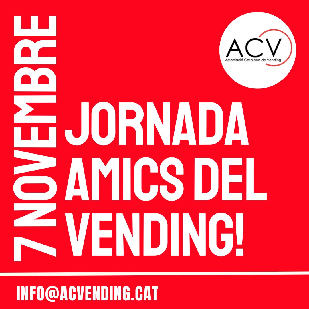📅Comença la setmana amb l'agenda a la mà!  🔔 Jornada #AmicsDelVending2024 🗓️ 7 de novembre de 2024 Aquest any, molt més que un dinar!🌐 info@acvending.cat
#ACV #AmicsDelVending #VendingCatalunya  #NetworkingVending #InnovacióVending #7Novembre2024 #TrobadaProfessionals