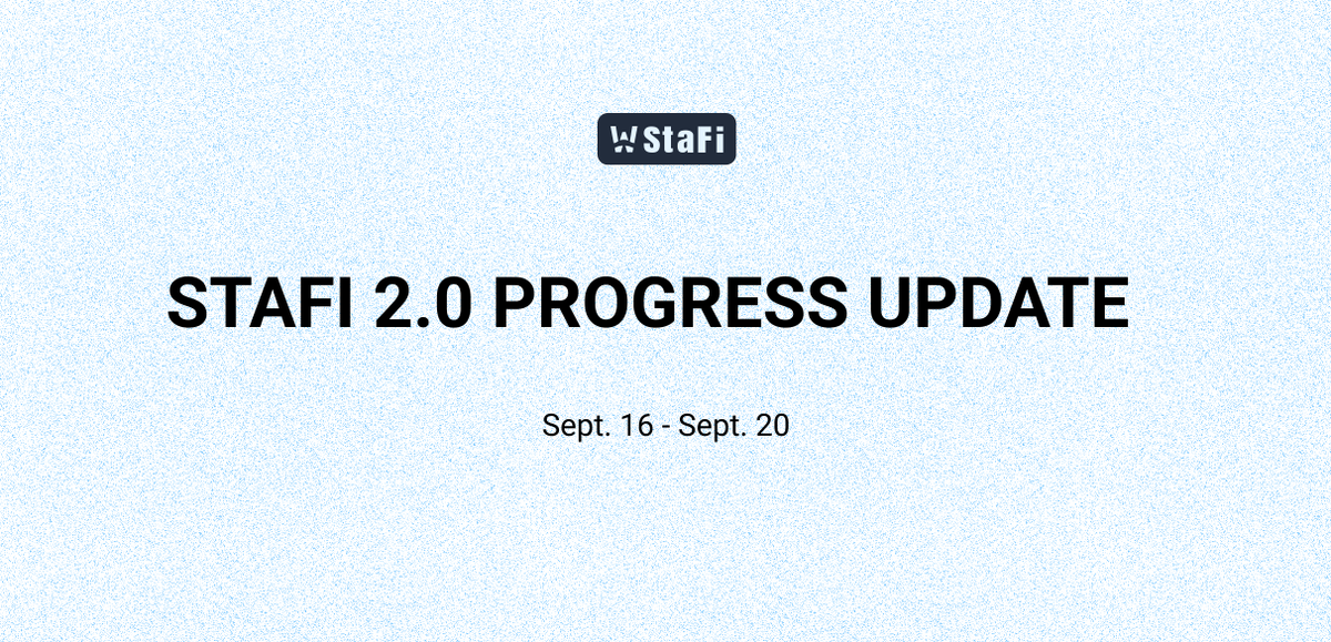Definews_Info's tweet photo. 💪 @StaFi_Protocol 2.0 is moving forward strong!
Here's a quick update on #Stafi's progress (Sept. 16 - Sept. 20):
☄️ $rMATIC upgraded: Issues with $POL withdrawals resolved, ensuring a smoother experience.
✅ #StaFiChain v0.6.3 live: $FIS burn mechanism is running smoothly, enhancing tokenomics.
👷 $TON LSD stack in development: Expanding its liquid staking offerings to new chains.
Stay tuned for more exciting updates as the platform continues building the future of liquid staking!
🔽 DETAILS BELOW 👇
#Definews #LiquidStaking #rMATIC #FIS #TON #Blockchain