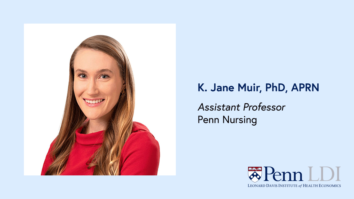 Penn LDI (@pennldi) on Twitter photo 🎉 Welcome to new LDI Senior Fellow, @JaneMuir_ of <a href="/PennNursing/">Penn Nursing</a> and <a href="/PennMedicine/">Penn Medicine</a>!
Dr. Muir’s research enhances emergency and clinic care by improving timeliness, equity, and work environments while reducing re-visits and violence. 🔗 ldi.upenn.edu/fellows/fellow… 🎉 Welcome to new LDI Senior Fellow, @JaneMuir_ of <a href="/PennNursing/">Penn Nursing</a> and <a href="/PennMedicine/">Penn Medicine</a>!
Dr. Muir’s research enhances emergency and clinic care by improving timeliness, equity, and work environments while reducing re-visits and violence. 🔗 ldi.upenn.edu/fellows/fellow…