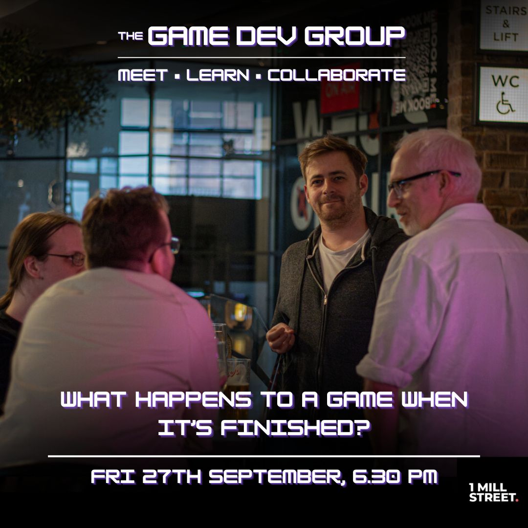 We are happy to announce that our second speaker's talk for September has been approved! Neil McCabe will be sharing insights from his decade and a half in the industry about making a game successful during and post-release.

#theGDG #gamedev #meetup