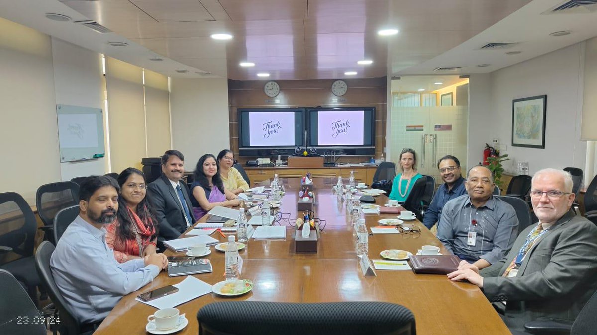 Dr. Nisha Mendiratta (<a href="/NishaIUSSTF/">Dr. Nisha Mendiratta</a>), ED, <a href="/INDOUSSTF/">IUSSTF</a>,along with her  finance team met US Embassy delegation including Mr. Philip Dubois,FMO, Ms. Ledina Bushati, Deputy FMO, Mr. Pankaj Dhawan, Senior Financial Specialist and Mr. William Cammett, Space, S&amp;T Officer today at IUSSTF.
