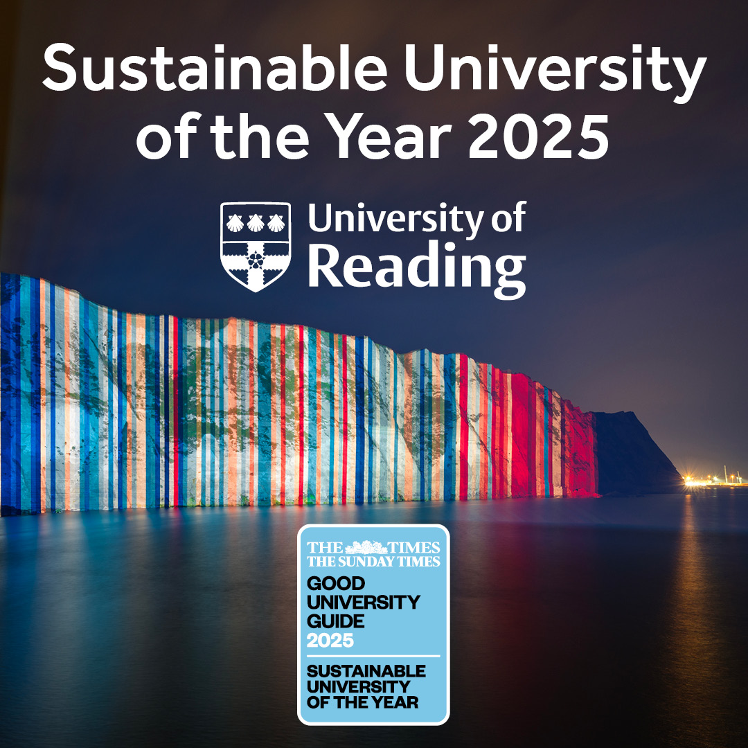 We’re proud to be named Sustainable University of the Year in @TheTImes #GoodUniGuide 🏆

Having leapt into the UK Top 25 overall, we received praise for the ‘impressive’ headway made towards becoming one of the greenest universities in the world.

🔗 reading.ac.uk/news