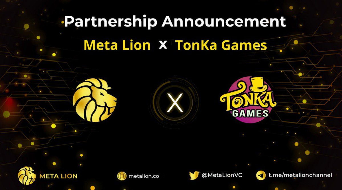 MetaLionVC's tweet photo. 🎊 PARTNERSHIP ANNOUNCEMENT 🎊

@MetaLionVC X @TonkaGames

🚀 We are excited to announce our collaboration with TonKa Games.

💡A mini-game platform that offers multiple earning opportunities across all blockchain networks

🎮 Join here: https://t.co/bLjwjD6Nit
🎰 X: https://t.co/jrjZ9ABpr7 

#MetaLion #partnership #blockchain #crypto