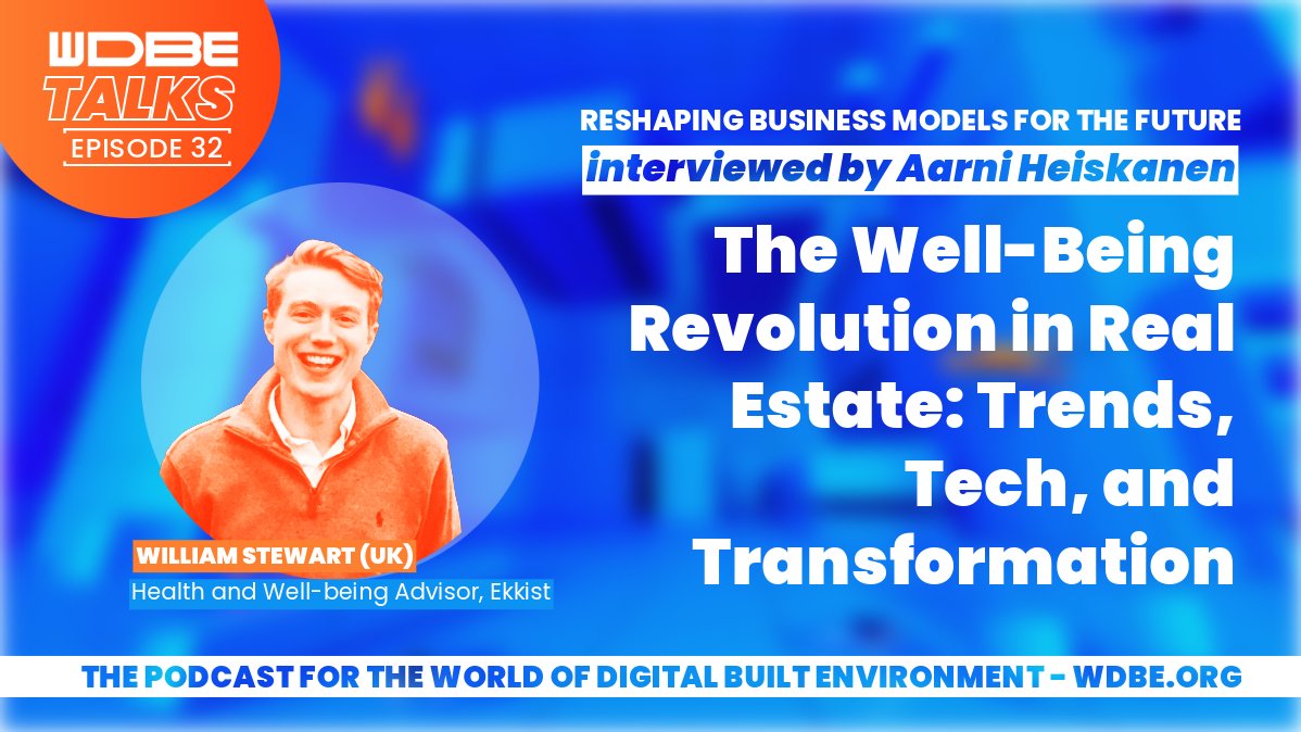 🎙️ Episode #32 of #WDBETalks now live!

Join <a href="/aarnih/">Aarni Heiskanen</a> as he hosts an insightful conversation #WDBE2024 keynote speaker, William Stewart MRICS WELL AP. 

🎧 Listen to the podcast here: kirahub.org/en/wdbe-talks-…