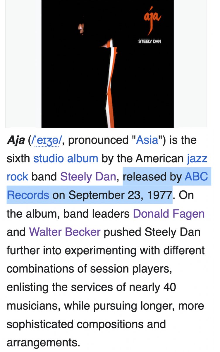 Happy Aja Day to those who celebrate