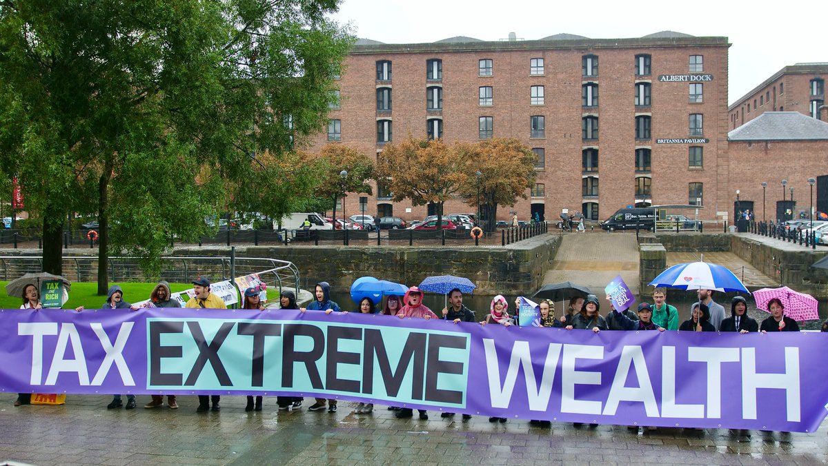 BREAKING: Coalition of charities, unions and MPs call for a tax on extreme wealth at #LabourConference2024.

We are calling for fair taxes on extreme wealth to rebuild our crumbling public services and invest in tackling the climate crisis.

Join us gndrising.org/campaigns/join…