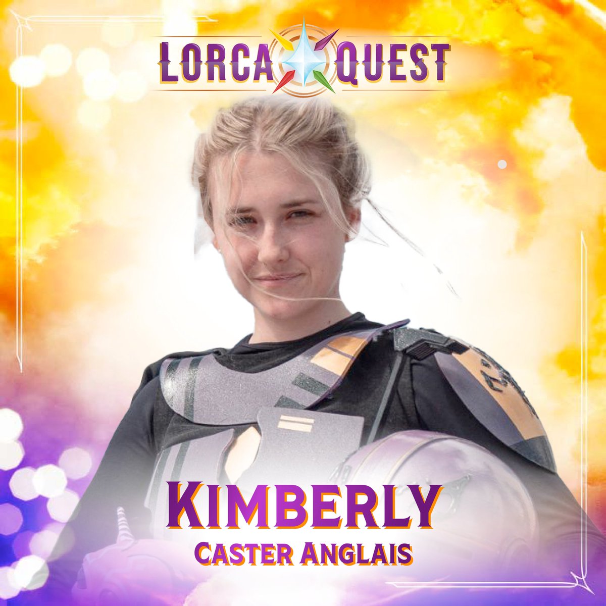 Nous sommes ravis d’annoncer que  Kimberly Anne sera notre commentatrice anglaise pour les deux jours du LorcaQuest ! 🎉

Suivez tous les matchs palpitants et les moments forts sur la chaîne de Speci !

On a hâte de vous y retrouver !