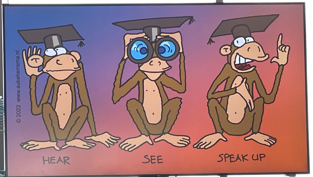 MicrobiomDigest's tweet photo. @MariettevdHoven MvdH:  Here are the three monkeys, with a little twist: hear, see, and speak up! This is the core of all we still need to learn.
Some discussions about who will be authors of a project up front can prevent dilemmas about authorship. Point out what is not ok.
#OpenScienceWeek2024 https://t.co/c8g2vNxkep