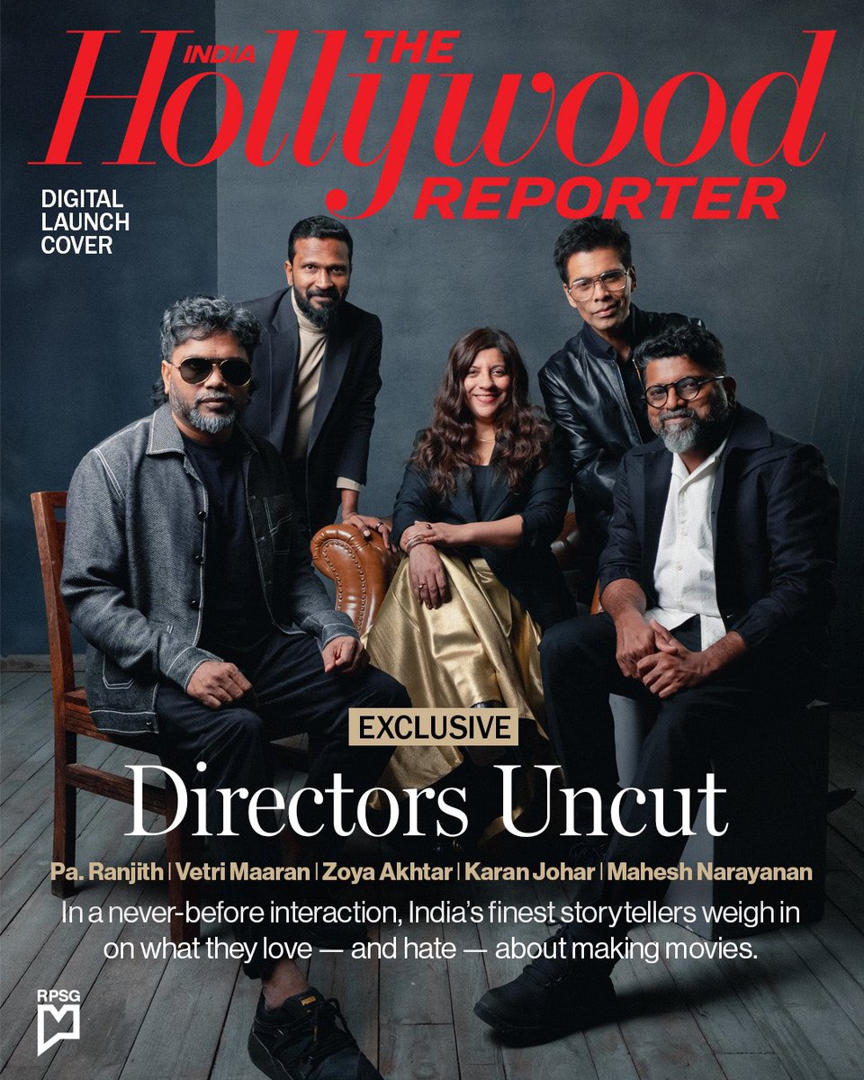 The Hollywood Reporter India (@thrindia_) on Twitter photo Vetri Maaran, Zoya Akhtar, Karan Johar, Mahesh Narayanan & Pa. Ranjith (<a href="/beemji/">pa.ranjith</a>) feature on 'Off Script with The Hollywood Reporter India' for the Directors Roundtable.
Photography by <a href="/thejamaze/">Mohamed Jameer</a> on the Google Pixel 9 (<a href="/GoogleIndia/">Google India</a>).
Location: <a href="/JWMarriottJuhu/">JW Marriott Juhu</a> Vetri Maaran, Zoya Akhtar, Karan Johar, Mahesh Narayanan & Pa. Ranjith (<a href="/beemji/">pa.ranjith</a>) feature on 'Off Script with The Hollywood Reporter India' for the Directors Roundtable.
Photography by <a href="/thejamaze/">Mohamed Jameer</a> on the Google Pixel 9 (<a href="/GoogleIndia/">Google India</a>).
Location: <a href="/JWMarriottJuhu/">JW Marriott Juhu</a>