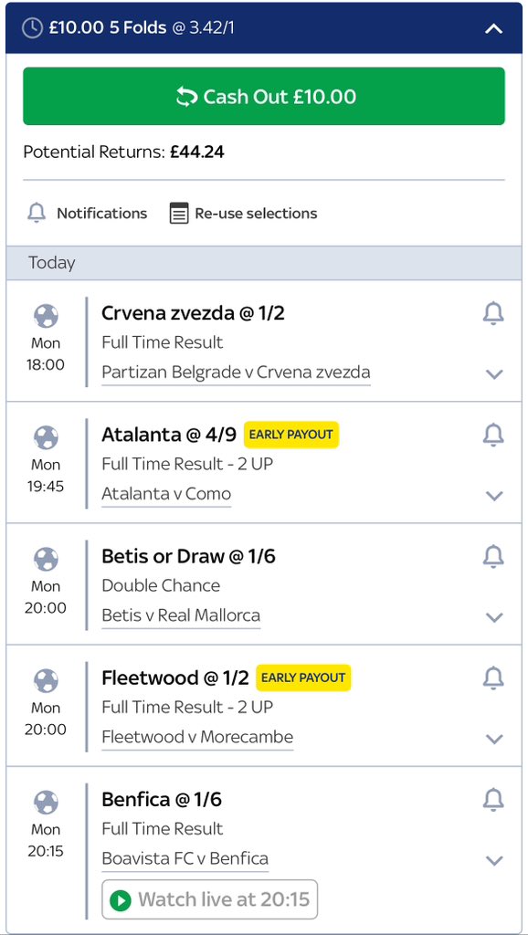 BetValues's tweet image. Monday Accumulator❤️