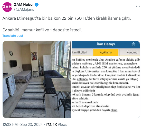 Evren Kirikoglu (@evrenkirikoglu) on Twitter photo Bana diyorlar bu konuya niye bu kadar taktın. Taktım çünkü:
1. "Barınma" ekmek gibi su gibi bir temel ihtiyaç.
2. Ama konut fiyatları temel ihtiyaç gibi reel arz/talep dengesi ile değil, sadece spekülatif bir varlık gibi şekillendirilmeye başlandı. Konuta kıyasla kayda değer Bana diyorlar bu konuya niye bu kadar taktın. Taktım çünkü:
1. "Barınma" ekmek gibi su gibi bir temel ihtiyaç.
2. Ama konut fiyatları temel ihtiyaç gibi reel arz/talep dengesi ile değil, sadece spekülatif bir varlık gibi şekillendirilmeye başlandı. Konuta kıyasla kayda değer