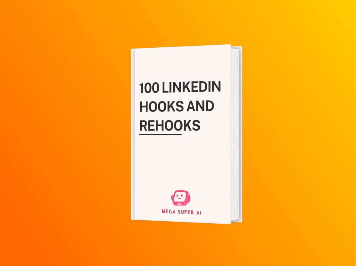 Megasuperai's tweet photo. I gained 250K+ impressions in my first 70 days of posting on LinkedIn.

The main reason for that success was focusing on "Hooks" and "Rehooks"

To help you out I created a list of 100 FREE LinkedIn Hooks &amp; Rehooks for your LinkedIn posts.

📌 To get access click link below: https://t.co/VyJelW25dP