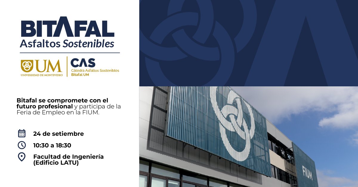 ¡Vamos a estar presentes en la Feria de Empleo de la FIUM!

Es una excelente oportunidad para que conozcas más sobre nuestra empresa, nuestros valores y las oportunidades que ofrecemos.

Los esperamos en nuestro stand 🙌