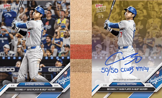 bdehaan2k's tweet photo. Topps Now has released another Infinite money glitch for Othani hitting the 50/50 club. 

I am guessing the print run will be around 500k and the Auto going for over 1 Million bucks. 

Are you entering this chase ? https://t.co/gWMkoVYkCF