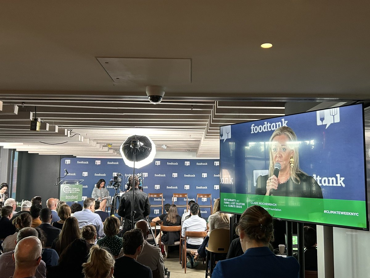 Day one at #ClimateWeekNYC and we’re banging the drum for change led by chefs at the <a href="/beardfoundation/">James Beard Foundation</a> hosted by <a href="/DaniNierenberg/">Danielle Nierenberg, Food Tank</a> <a href="/foodtank/">Food Tank</a>. Big energy to start the week