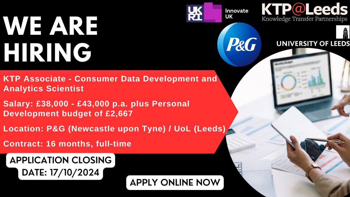 KTP@Leeds (@unileedsktp) on Twitter photo π Exciting #KTP Associate Opportunity! π
Fast-track your career with a multi-disciplinary role at <a href="/ProcterGamble/">Procter & Gamble</a> ! Lead #innovative research to improve products in partnership with <a href="/UniversityLeeds/">University of Leeds</a>
Apply today: jobs.leeds.ac.uk/Vacancy.aspx?iβ¦
#Collaboration #KnowledgeExchange π Exciting #KTP Associate Opportunity! π
Fast-track your career with a multi-disciplinary role at <a href="/ProcterGamble/">Procter & Gamble</a> ! Lead #innovative research to improve products in partnership with <a href="/UniversityLeeds/">University of Leeds</a>
Apply today: jobs.leeds.ac.uk/Vacancy.aspx?iβ¦
#Collaboration #KnowledgeExchange