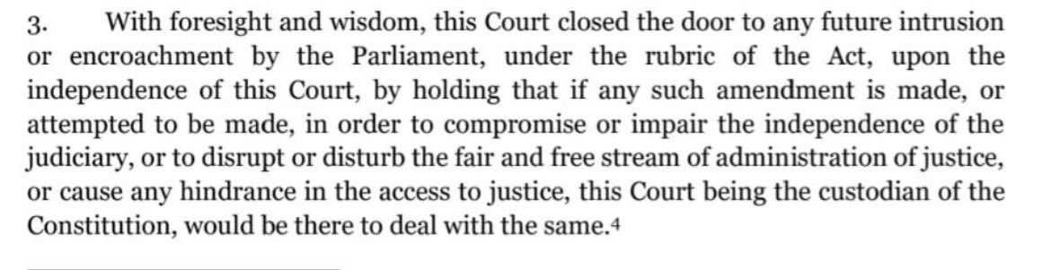 This paragraph is no less significant. It is a good reminder that, in upholding the Practice and Procedure Act, the SC didn’t hand over to Parliament an unrestricted right to interfere in its working.

Limiting one man’s discretion was, and remains, a good thing.