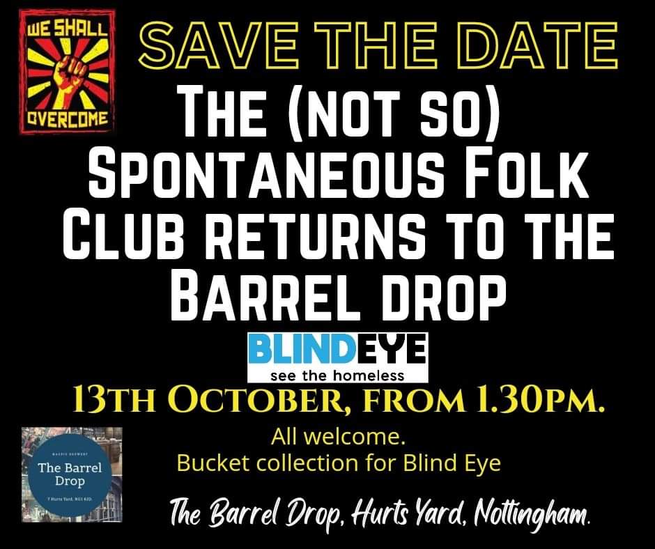Upcoming #wso2024 events in #Nottingham supporting <a href="/BlindEye_SR/">BlindEye soup run</a> &amp; @StAnnsAdviceC. Thanks to all who have organised events, are performing, and who will support 🙏
<a href="/georgegadd_/">George Gadd 🍉</a>
<a href="/joesolomusic/">Joe Solo ✊❤️👊</a>
<a href="/cibme/">Bele_Indyfolkband</a> <a href="/JTSoar/">JT Soar</a>
<a href="/LytishaT/">Lytisha Tunbridge</a> <a href="/LeanneModenPoet/">Leanne Moden</a> <a href="/marcblockmusic/">marcblockmusic</a> <a href="/Thebarreldrop/">The Barrel Drop</a> <a href="/WeShallWeekend/">#WSO2024</a>