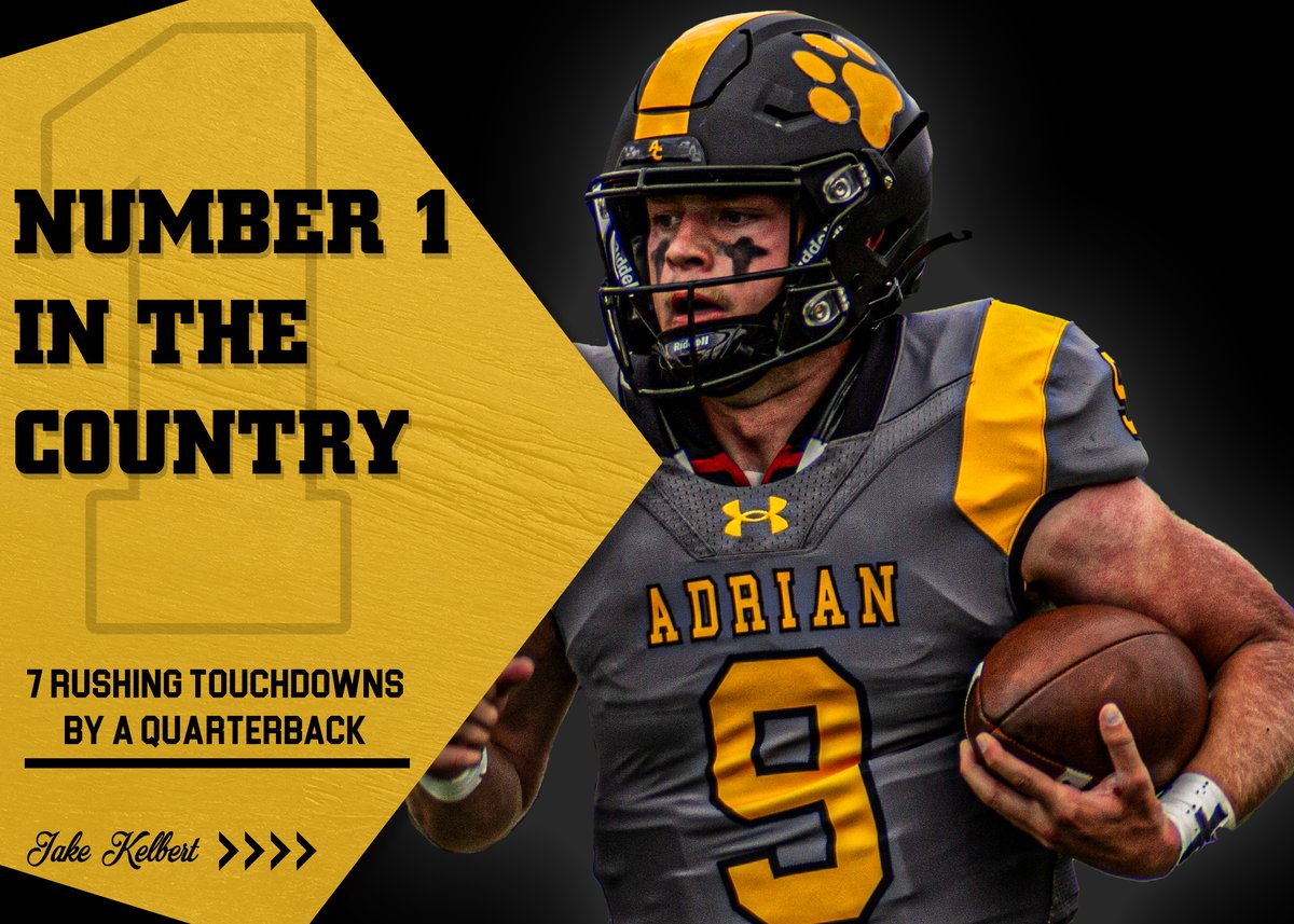 After a big 3 touchdown performance on the ground in our win vs. Franklin, Jake Kelbert ranks #1 in the country for rushing touchdowns by a Quarterback with 7!