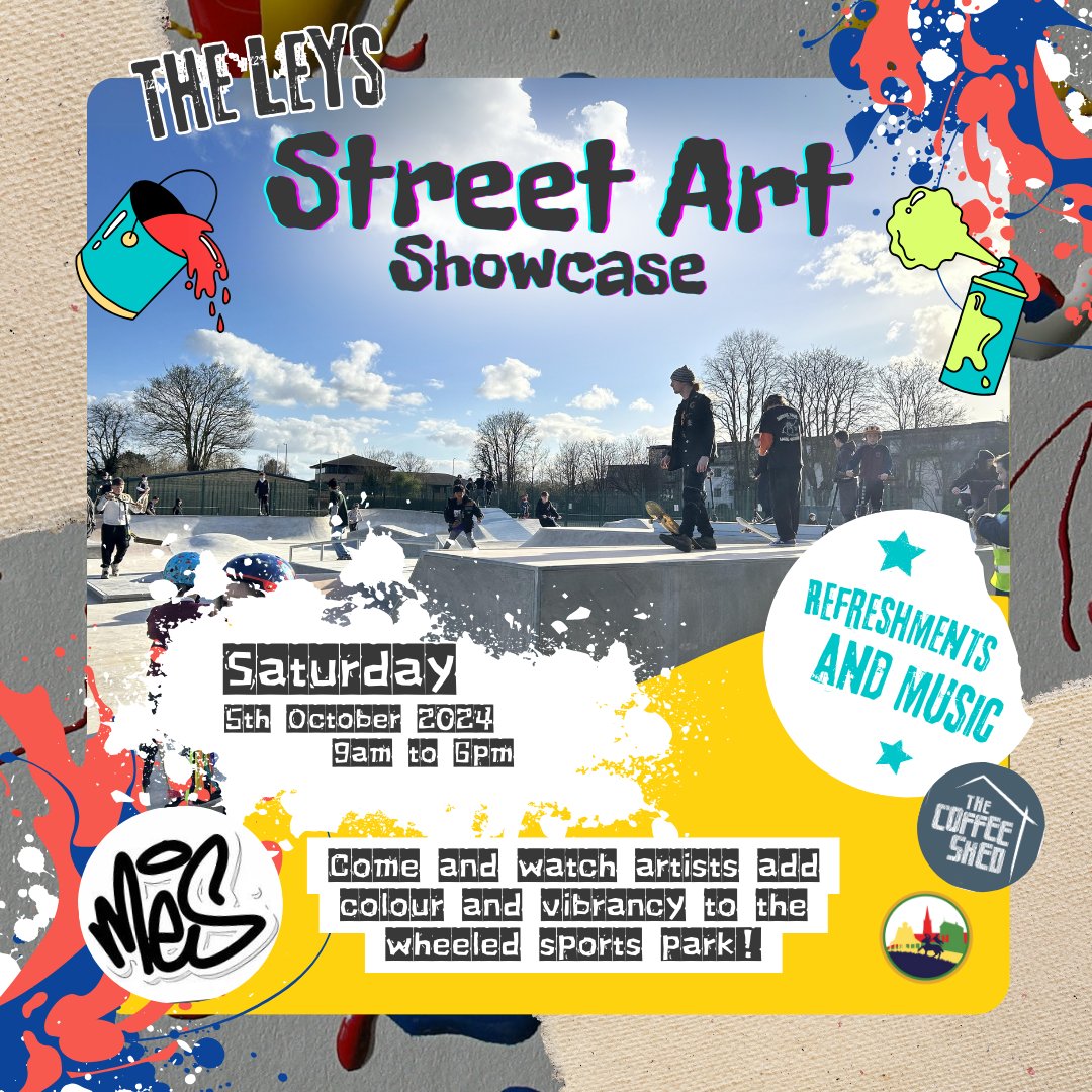 Witney Town Council (@witneytowncounc) on Twitter photo The skate park at the Leys will be closed all day for the event below on Saturday 5th of October 2024. The skate park at the Leys will be closed all day for the event below on Saturday 5th of October 2024.