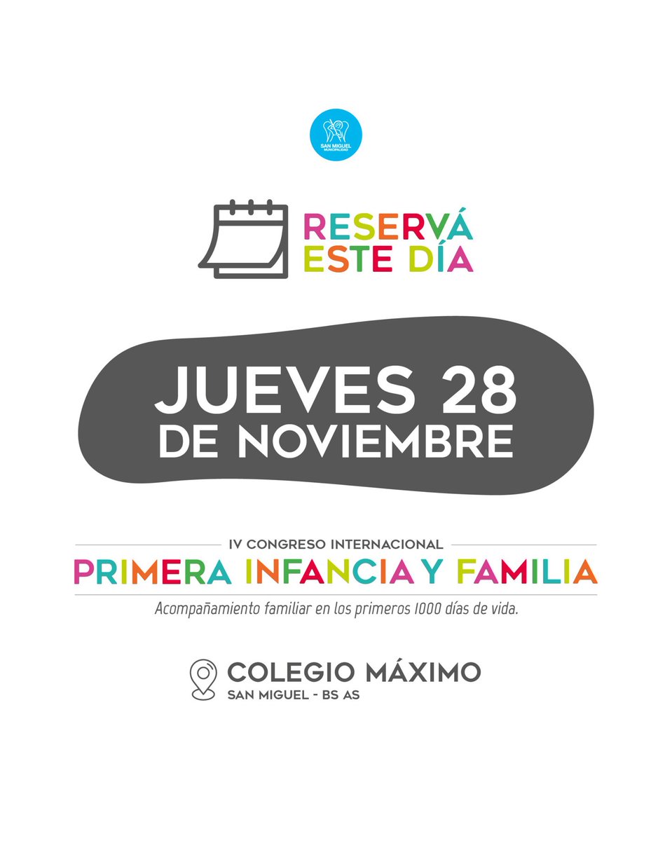 dlTorrePablo's tweet image. IV congreso internacional de infancia y familia. El 28 de Noviembre. No te lo podes perder!