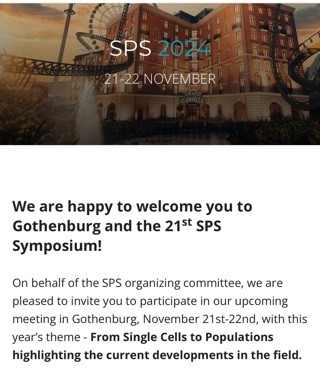SwedishProtSoc's tweet image. Abstract submission and early bird registration for the SPS 2024 meeting closing in one week!
mkon.nu/sps_2024
SPS 2024 highlights cutting-edge proteomics in health and disease, clinical proteomics and precision medicine, biomarker discovery and computational proteomics.