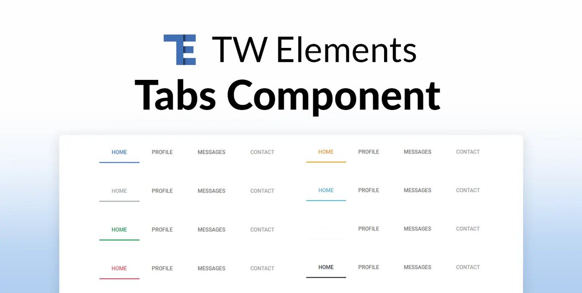TailwindElement's tweet image. Tailwind CSS🧭Navigation:📑Tabs
☑️Seamless user experience
☑️Highly Configurable
☑️Simple &amp;amp; Quick Implementation

Powerful component for organized content⏬
tw-elements.com/docs/standard/… 

#TailwindCSS #webdev