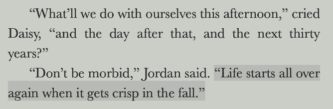 Happy Fall, from The Great Gatsby.