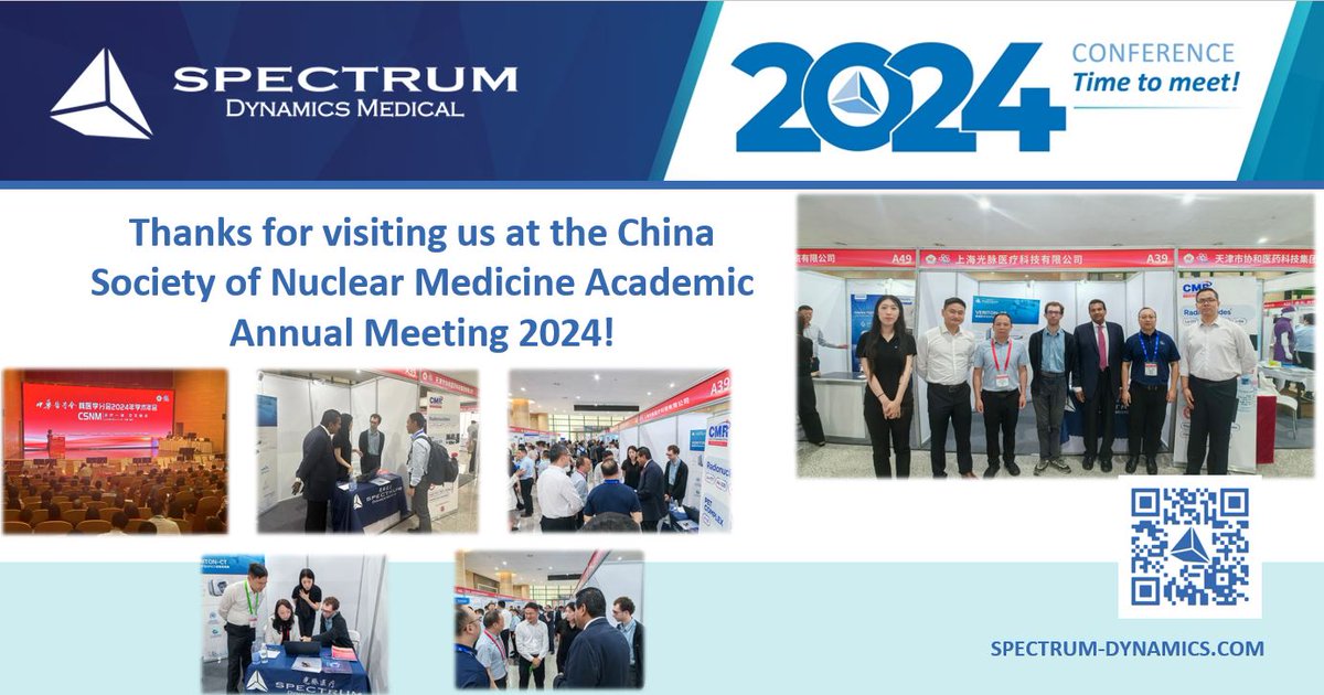 spectdynamics's tweet photo. We had an amazing 2024 China Society of Nuclear Medicine Academic Annual Meeting with lots of visits and insightful discussions. Thank you everyone for stopping by our booth!

#CSNM #nucmed #VERITON #DSPECT #czt #theranostics @spectdynamics https://t.co/XpMOJH2KpA