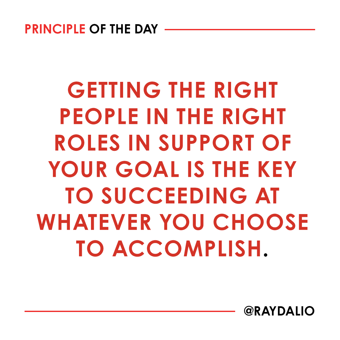 Whether it’s in your private life or your work life, it is best for you to work with others in such a way that each person is matched up with other complementary people to create the best mix of attributes for their tasks.

#principleoftheday