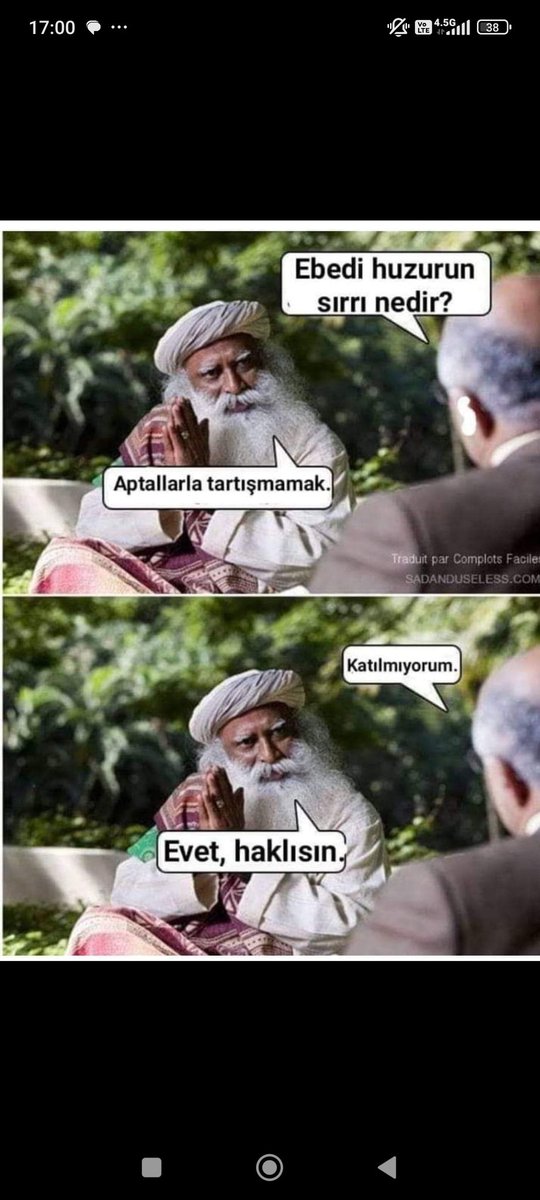 Ne güzel ve sade bir diyalog...