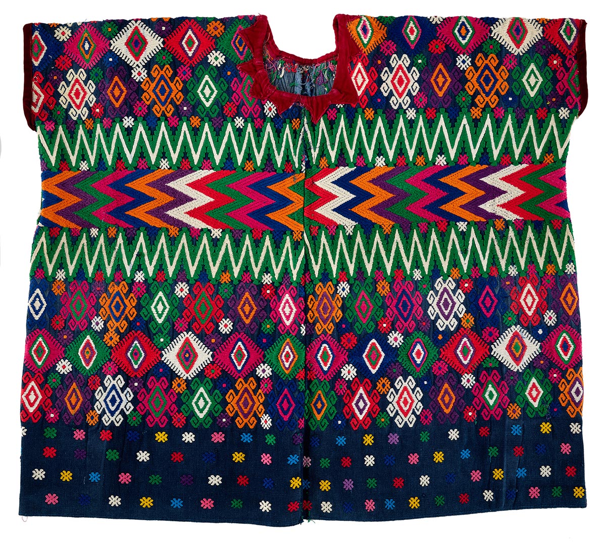 Start your week with a little #MondayMotivation from Guatemala! This beautiful huipil is a striking example of the traditional patterns found in Tecpán's everyday huipils. A huipil is a traditional embroidered blouse worn by Indigenous women in Guatemala