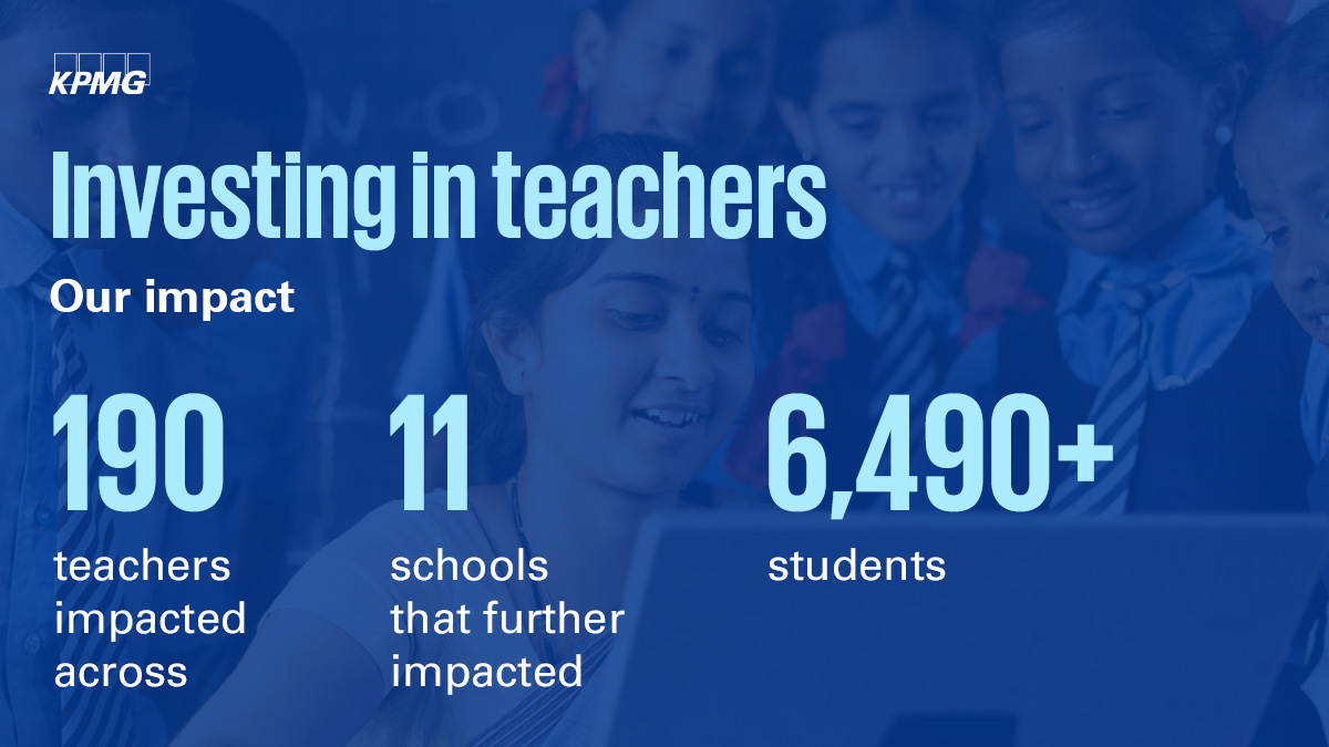 KPMGIndia's tweet image. #KPMGIMPACT | #Teachers play a crucial role in a school’s ecosystem and serve as stewards of #education. Most of the students we work with are #firstgenerationlearners with low academic support at home. Our support enables availability of high-quality educators resulting in
